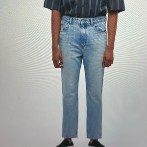 Mens U regular-fit jeans in 65 blue.